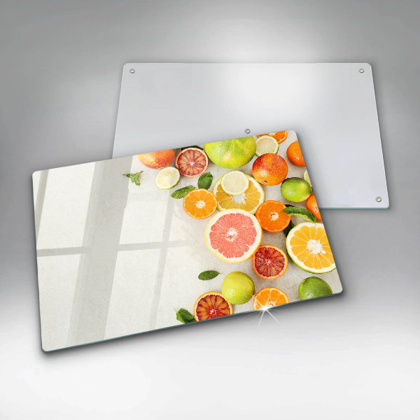 Protetor de fogão de vidro Frutas cítricas