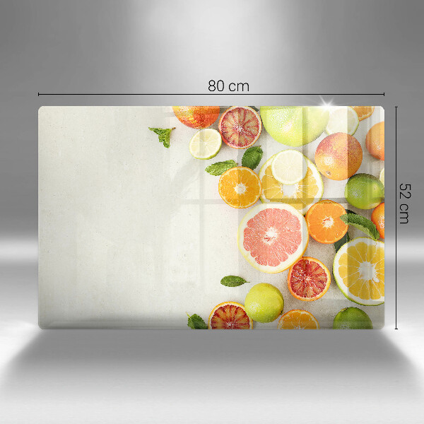 Protetor de fogão de vidro Frutas cítricas