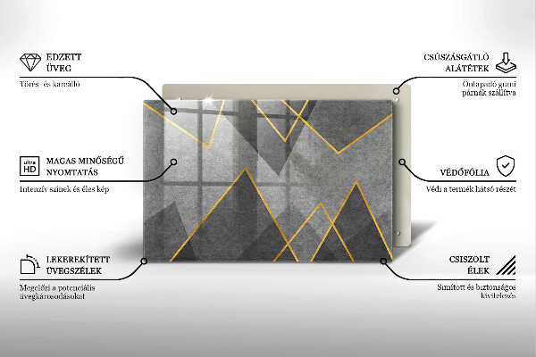 Protetor para fogão de vidro Formas nítidas