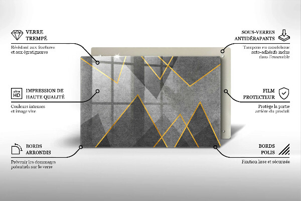 Protetor para fogão de vidro Formas nítidas