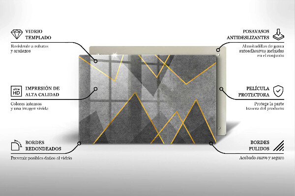 Protetor para fogão de vidro Formas nítidas