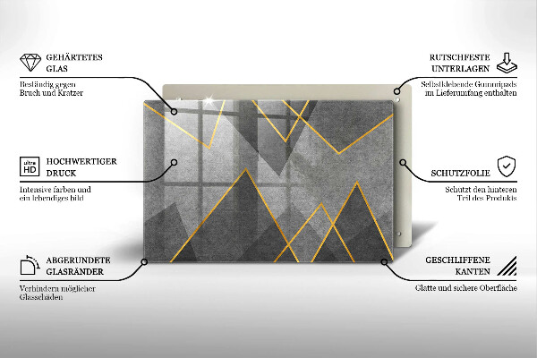 Protetor para fogão de vidro Formas nítidas