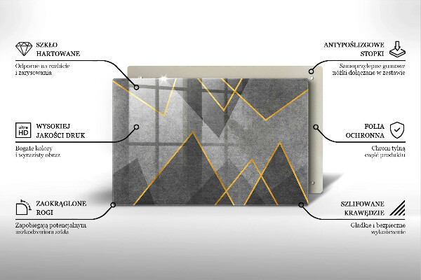 Protetor para fogão de vidro Formas nítidas