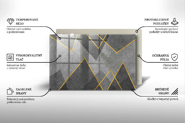 Protetor para fogão de vidro Formas nítidas