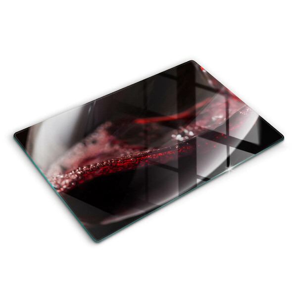 Protetor de fogão de vidro Um copo de vinho tinto