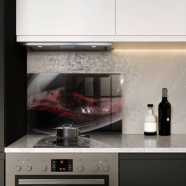 Protetor de fogão de vidro Um copo de vinho tinto