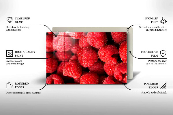 Protetor para fogão de vidro Framboesa