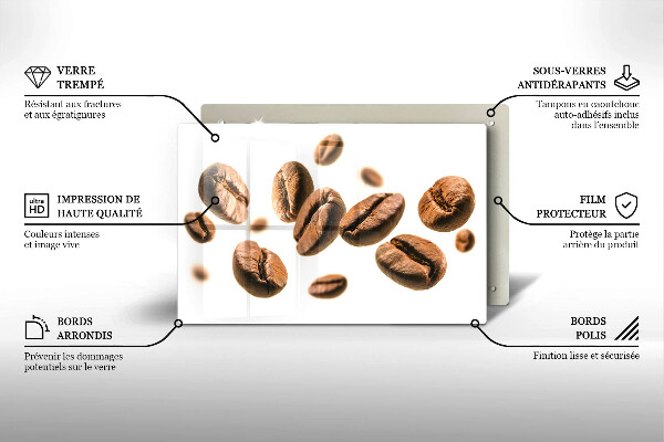 Cobertura placa vitrocerámica Grãos de café