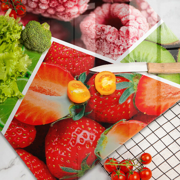 Protetor de fogão de vidro Frutas coloridas