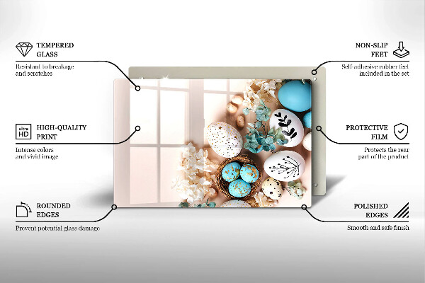 Protetor para fogão de vidro Decorações de Páscoa