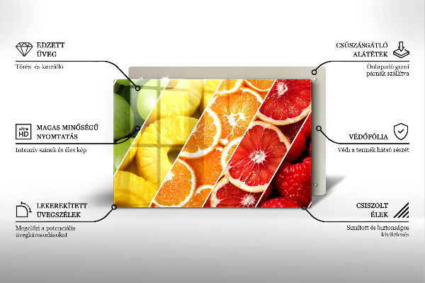 Cobertura placa vitrocerámica Frutas coloridas