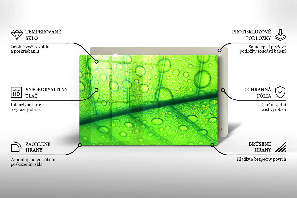 Protetor de fogão de vidro Close-up de uma folha