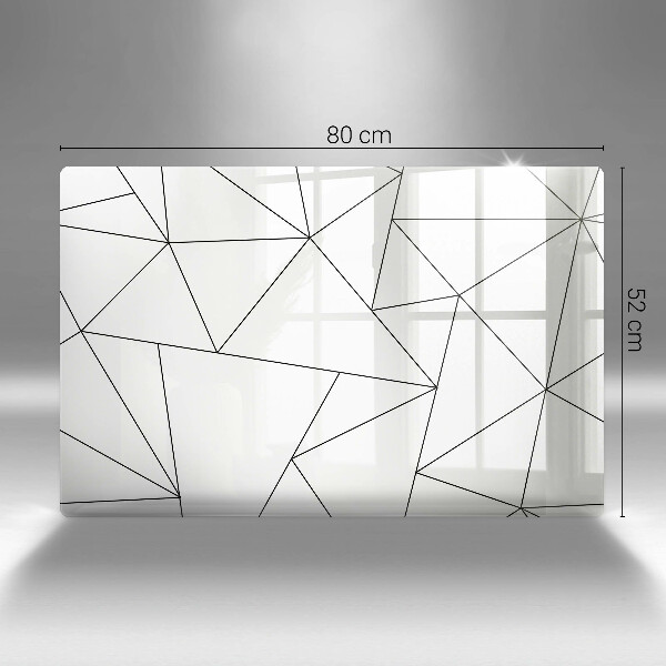 Cobertura placa vitrocerámica Triângulos brancos