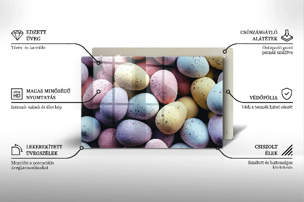 Protetor para fogão de vidro ovos de páscoa