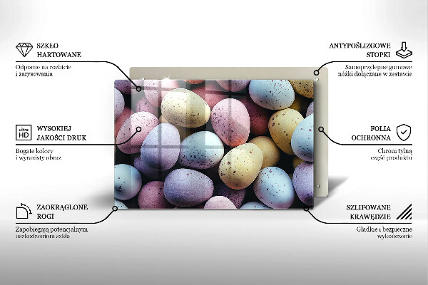 Protetor para fogão de vidro ovos de páscoa