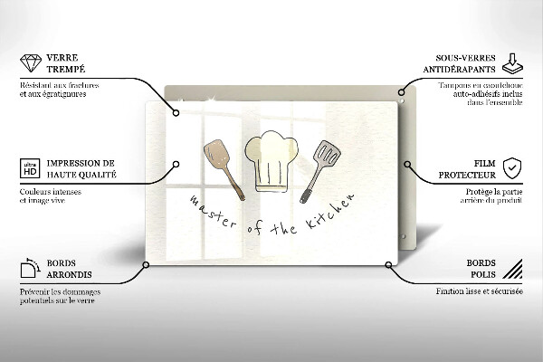 Protetor de fogão de vidro Mestre da Cozinha