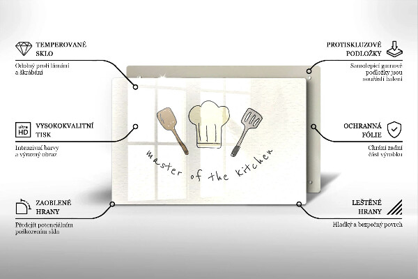 Protetor de fogão de vidro Mestre da Cozinha