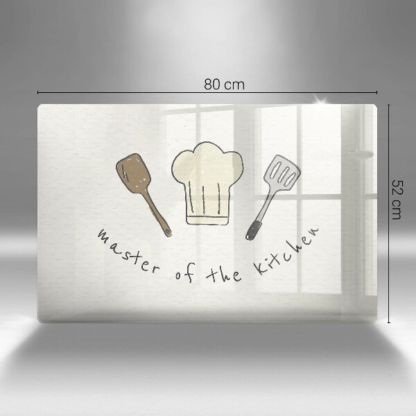 Protetor de fogão de vidro Mestre da Cozinha