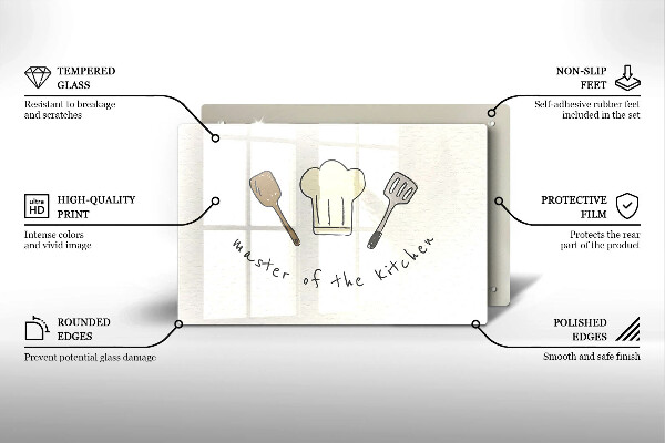 Protetor de fogão de vidro Mestre da Cozinha