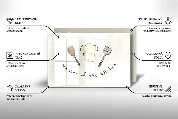 Protetor de fogão de vidro Mestre da Cozinha