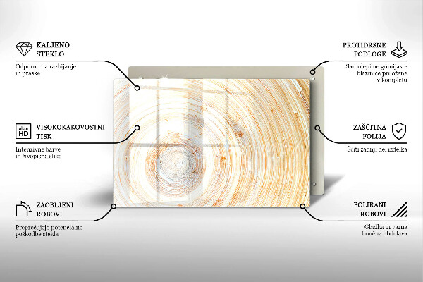 Cobertura placa vitrocerámica Textura de madeira