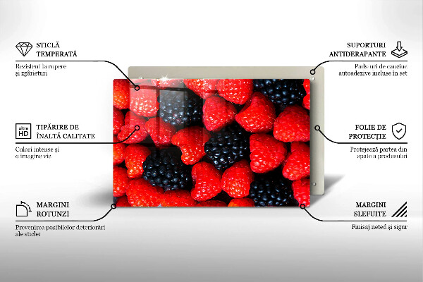 Cobertura placa vitrocerámica Framboesas e amoras