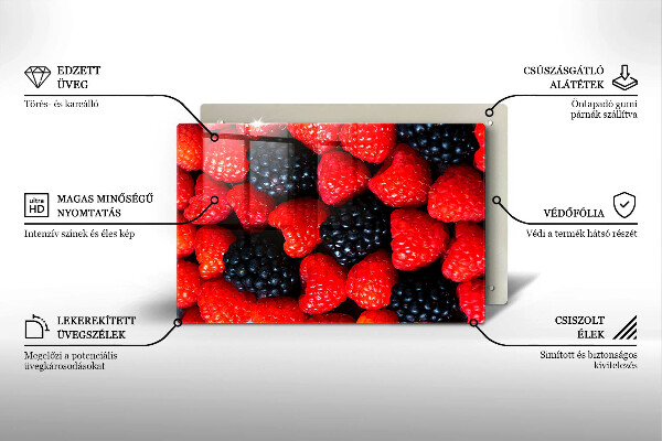 Cobertura placa vitrocerámica Framboesas e amoras