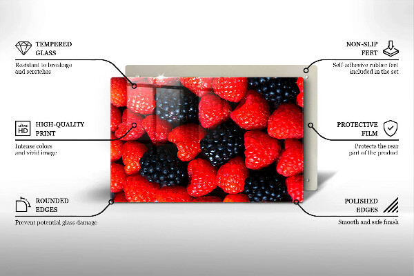 Cobertura placa vitrocerámica Framboesas e amoras