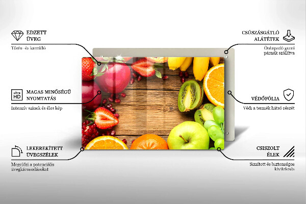 Protetor para fogão de vidro Fruta fresca