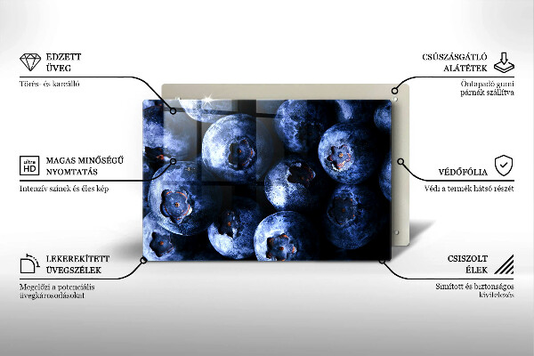Protetor em vidro para fogão Close-up de frutas vermelhas