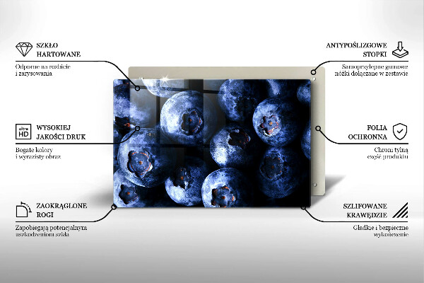 Protetor em vidro para fogão Close-up de frutas vermelhas