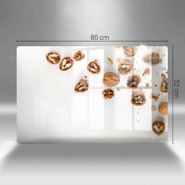 Protetor para fogão de vidro Nozes em fundo branco