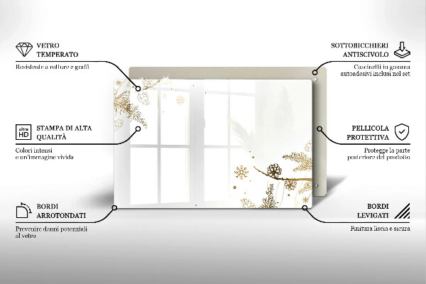 Cobertura placa vitrocerámica Decorações de inverno