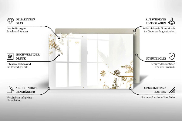 Cobertura placa vitrocerámica Decorações de inverno