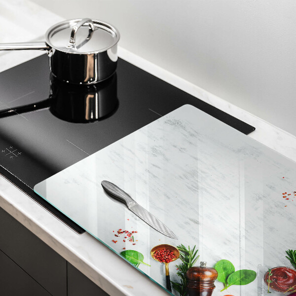 Protetor em vidro para fogão Vegetais e especiarias