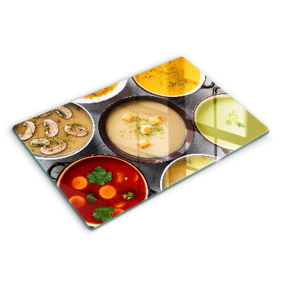 Protetor para fogão de vidro Sopas coloridas