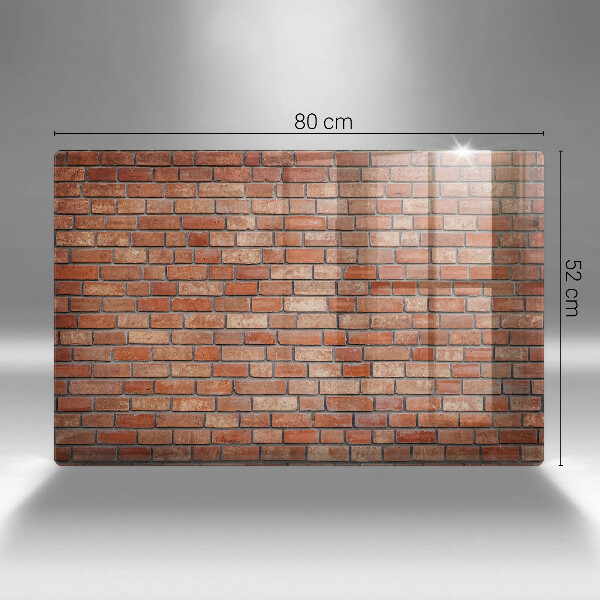 Protetor em vidro para fogão Parede de tijolos