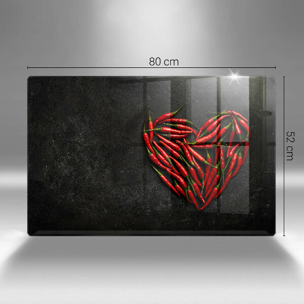 Protetor para fogão de vidro Coração de pimenta