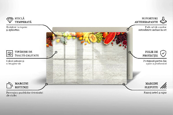Cobertura placa vitrocerámica Frutas em capas