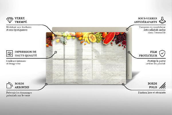 Cobertura placa vitrocerámica Frutas em capas