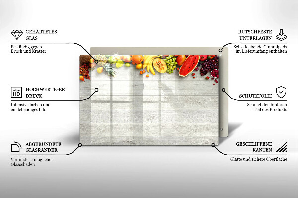 Cobertura placa vitrocerámica Frutas em capas