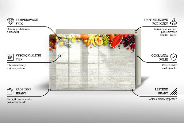 Cobertura placa vitrocerámica Frutas em capas