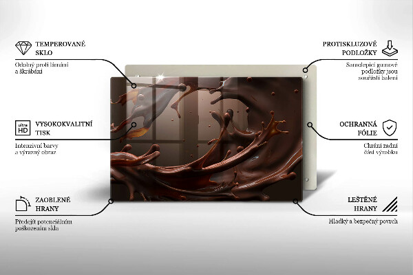 Protetor de fogão de vidro Chocolate líquido