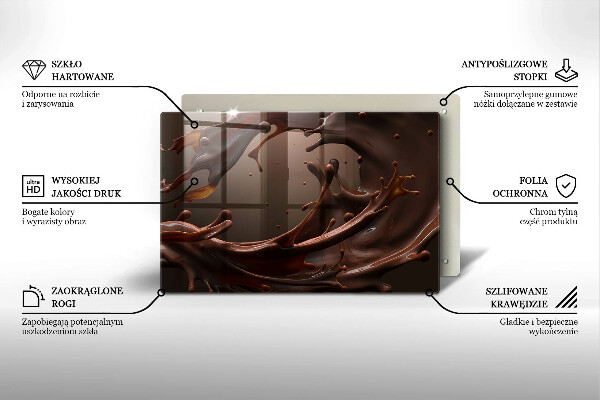 Protetor de fogão de vidro Chocolate líquido