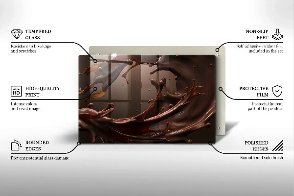 Protetor de fogão de vidro Chocolate líquido