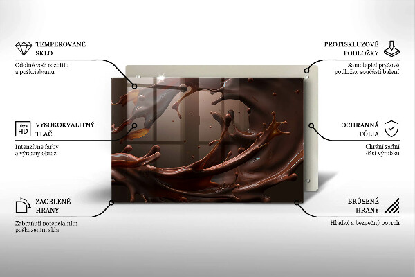 Protetor de fogão de vidro Chocolate líquido