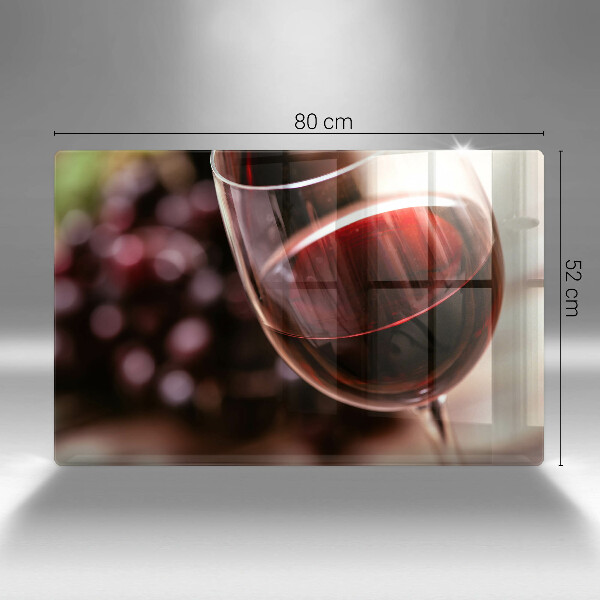 Protetor de fogão de vidro Um copo de vinho tinto