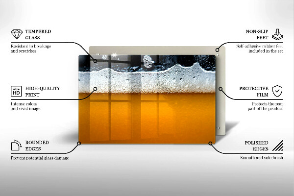 Protetor em vidro para fogão Beber espuma de cerveja