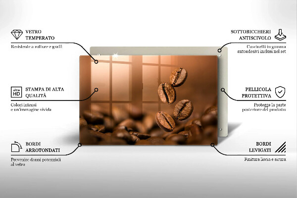 Cobertura placa vitrocerámica Grãos de café