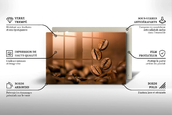 Cobertura placa vitrocerámica Grãos de café